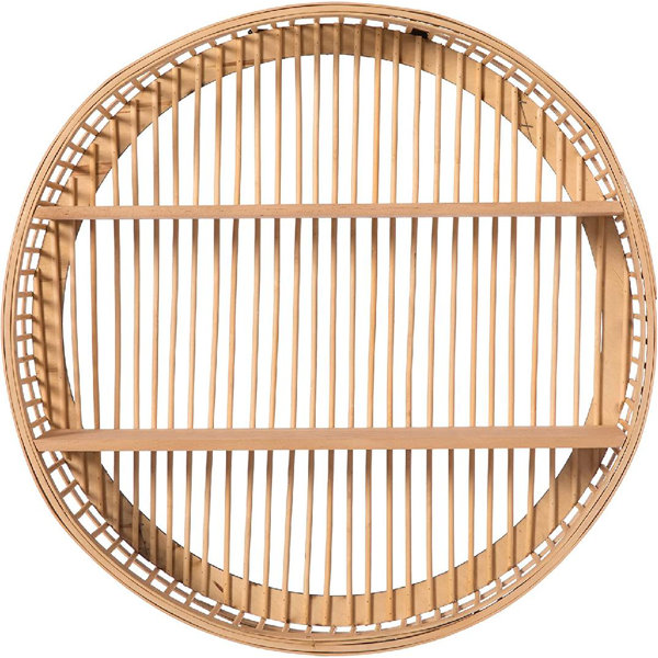Bayou Breeze Decorative Round Display Shelf With Shelves For The Dining ...
